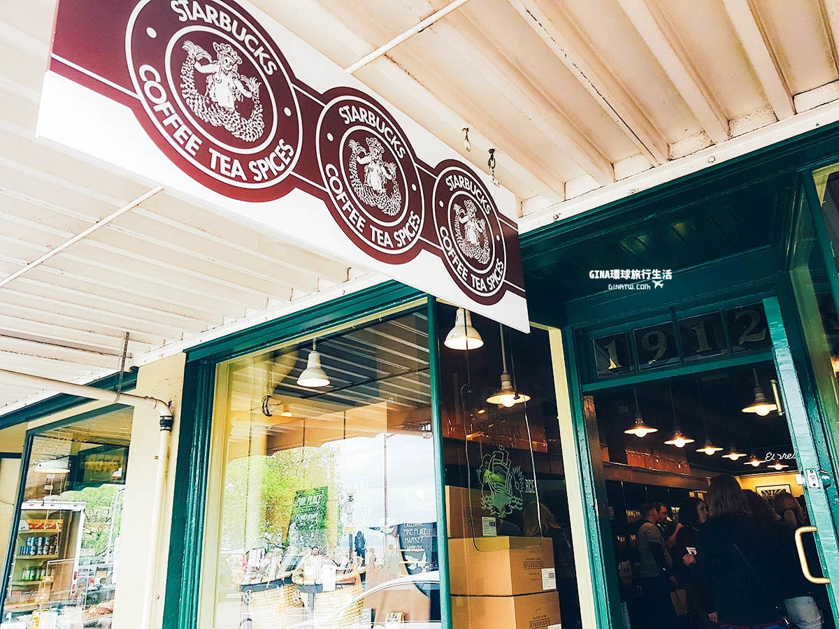 【2021西雅圖景點】Starbucks 星巴克1971創始店｜派克市場 Pike Place Market @GINA環球旅行生活