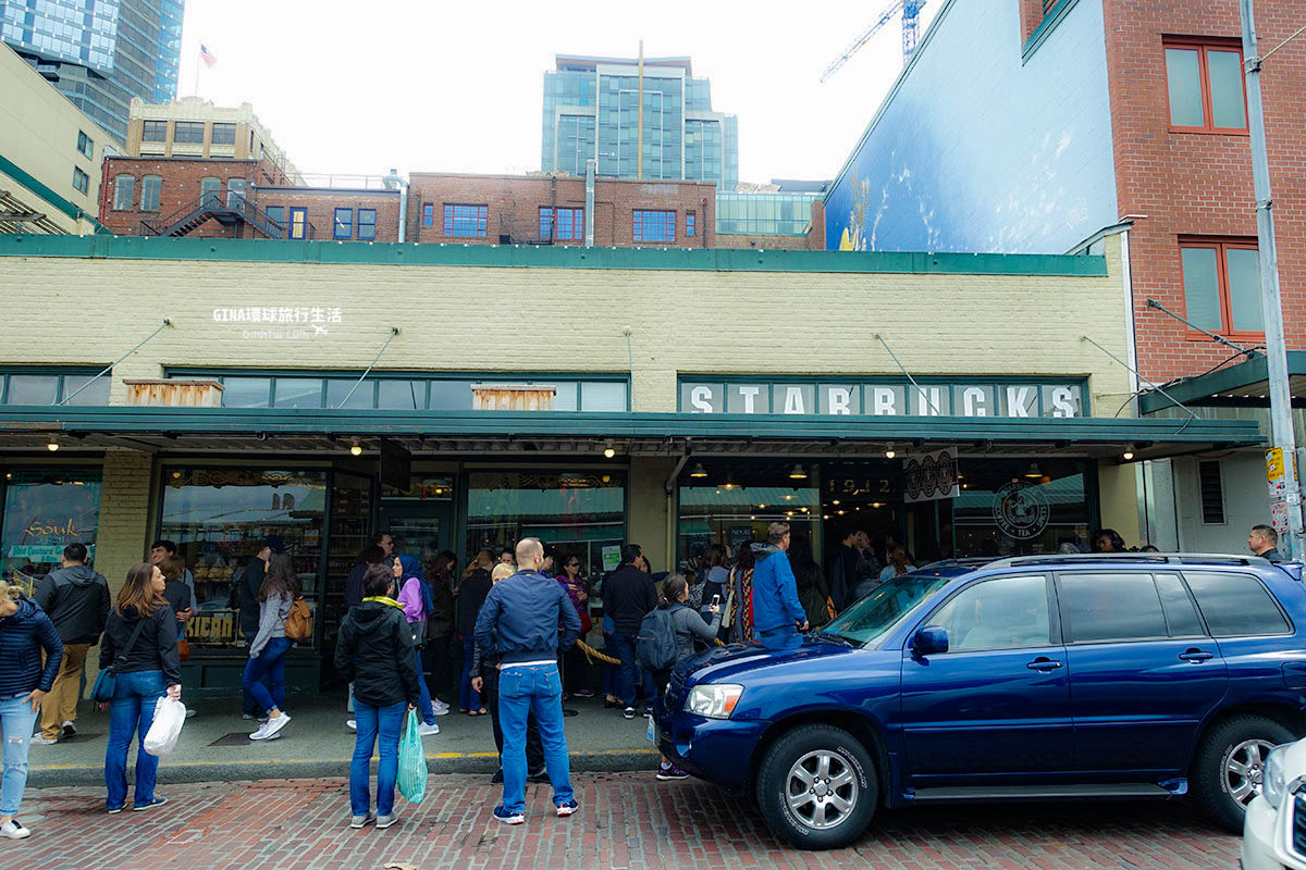 【2024西雅圖景點】Starbucks 星巴克1971創始店｜派克市場 Pike Place Market @GINA環球旅行生活