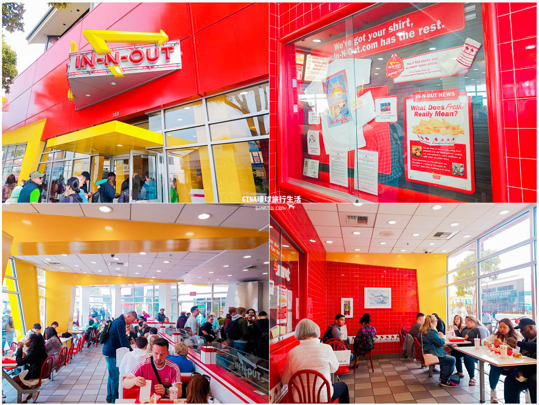 【舊金山美食】In-N-Out Burger美國西岸必吃漢堡！2021最新菜單｜舊金山觀光巴士一日遊優惠 @GINA環球旅行生活