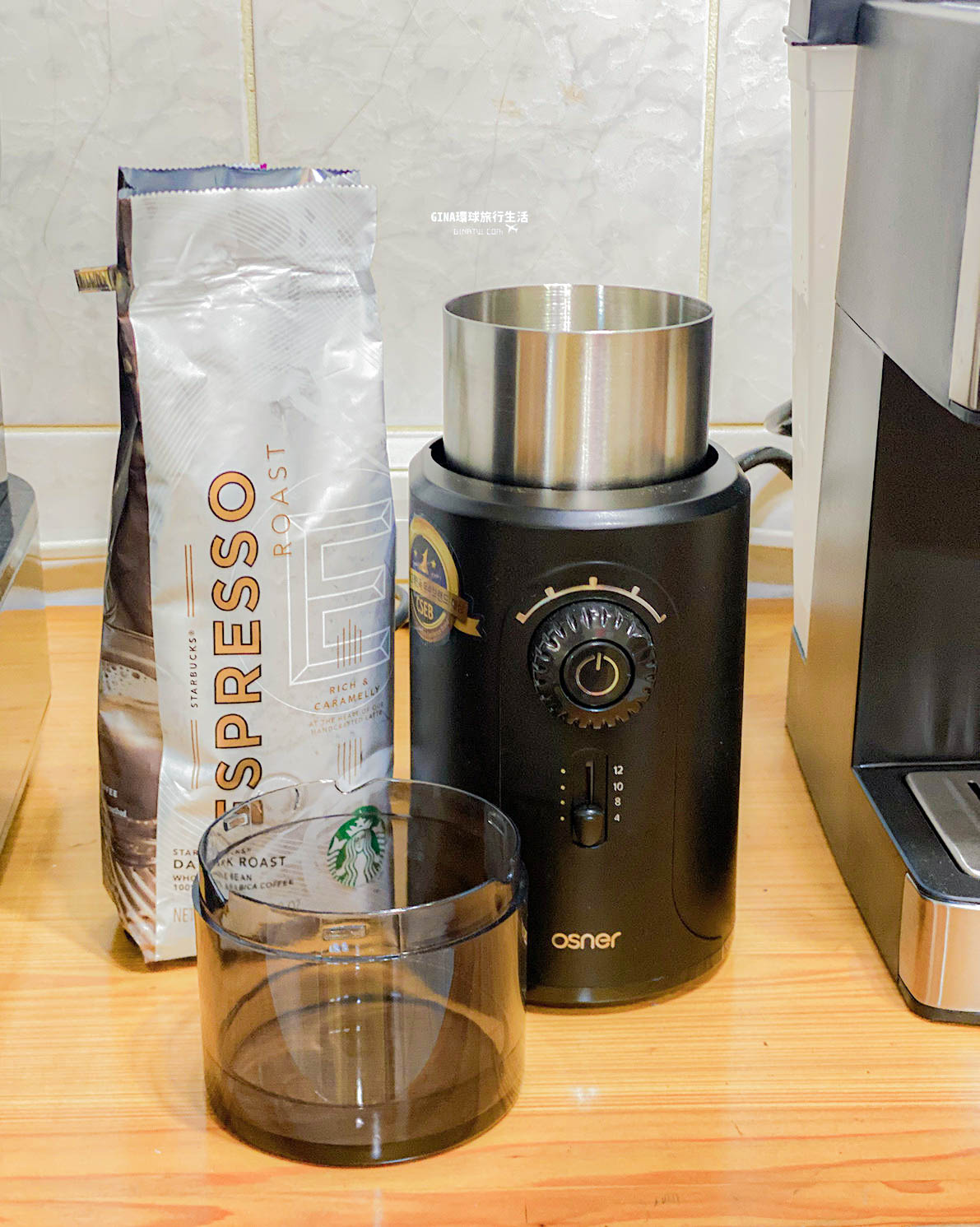 【Osner韓國歐紳】YIRGA 半自動義式咖啡機推薦2021（適用Nespresso膠囊）｜ELCONA韓國經典電動咖啡磨豆機 @GINA LIN