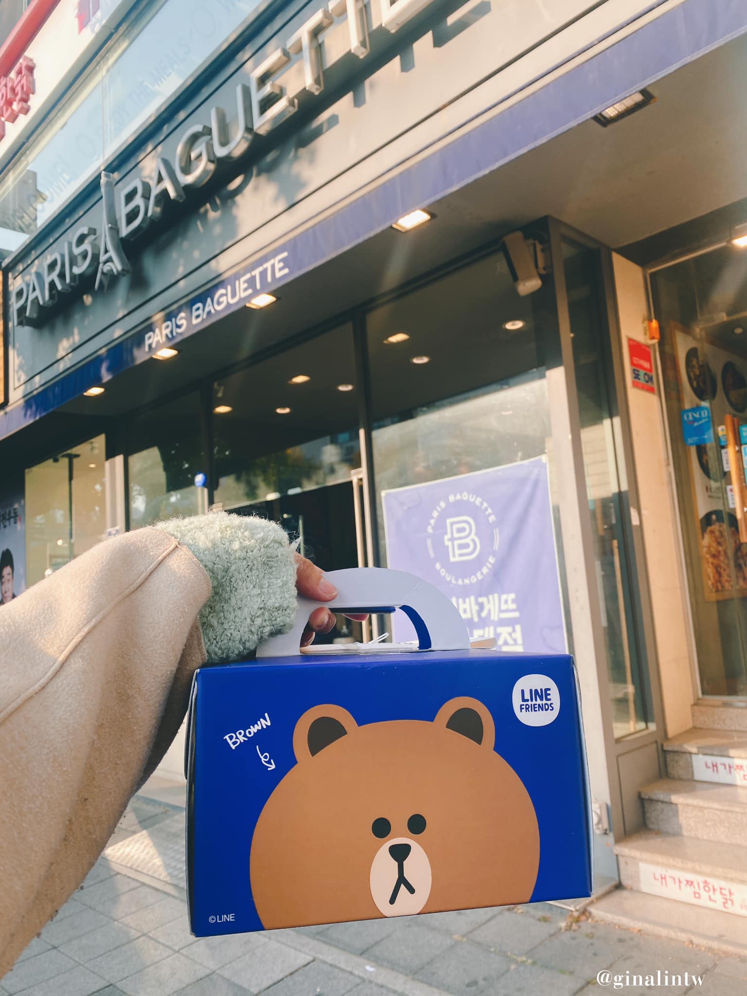 【2024韓國甜點】首爾、仁川咖啡廳｜PARIS BAGUETTE（파리바게뜨）LINE熊大生日蛋糕 @GINA環球旅行生活