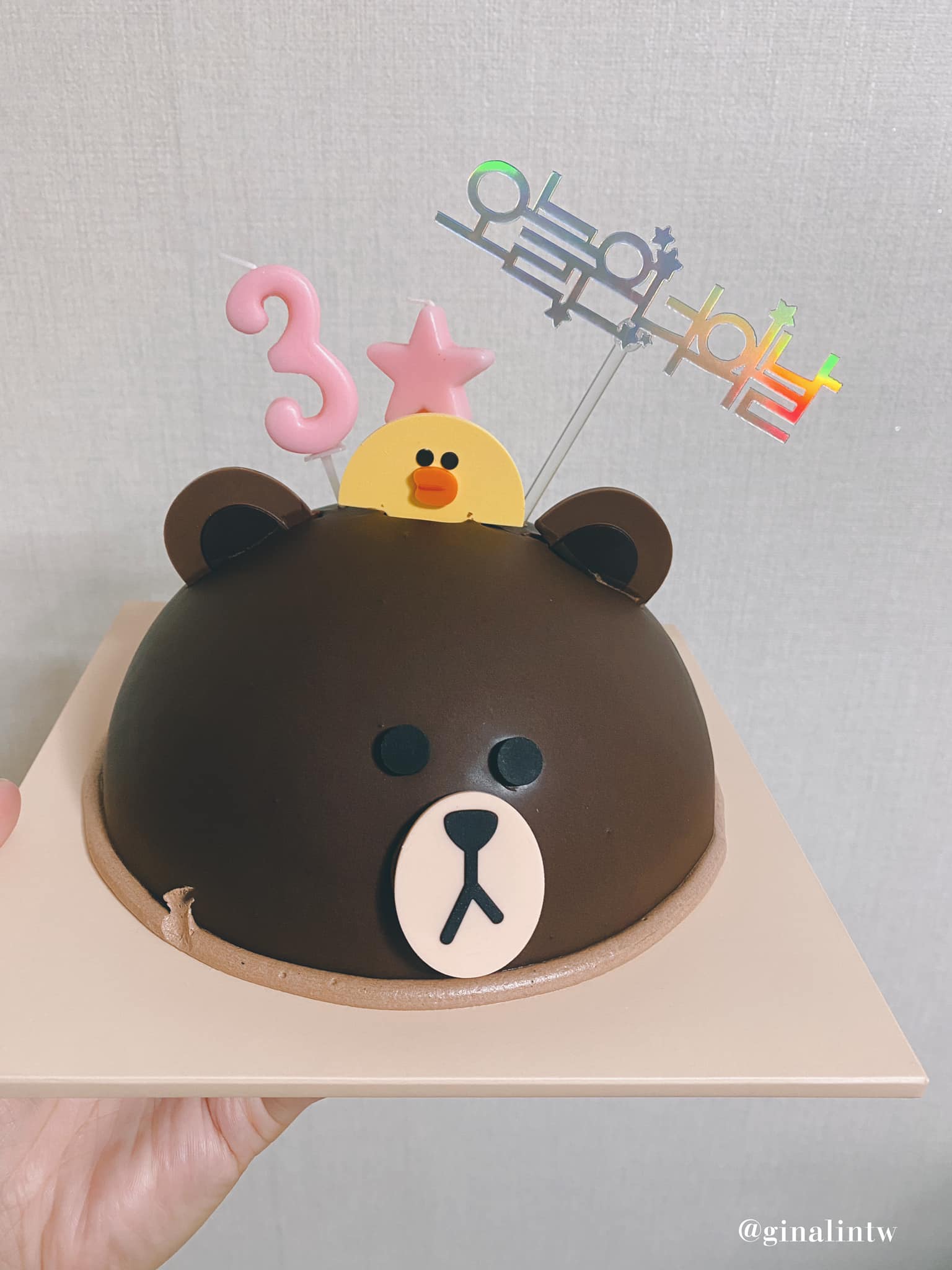 【2023韓國甜點】首爾、仁川咖啡廳｜PARIS BAGUETTE（파리바게뜨）LINE熊大生日蛋糕 @GINA環球旅行生活