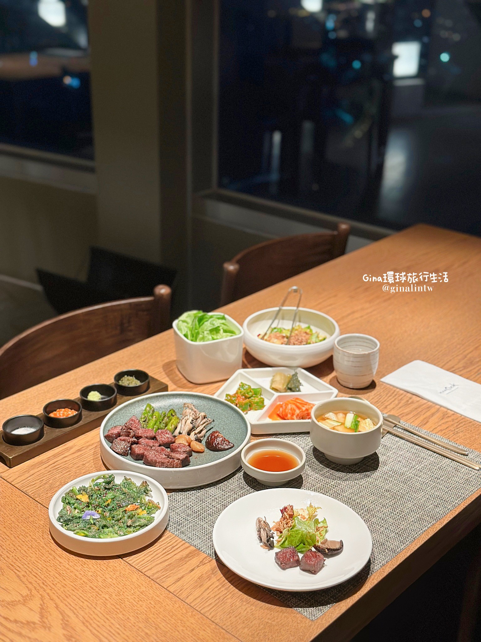 【2024首爾塔餐廳】HANCOOK高級韓國景觀餐廳、韓COOK首爾塔吃韓牛、南山首爾塔及交通方式、最新菜單 @GINA LIN