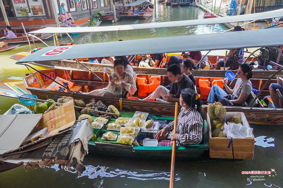 【2024丹嫩莎朵水上市場】曼谷景點丹嫩莎朵水上市場、邦公廟｜泰國包車跟一日團遊 @GINA環球旅行生活