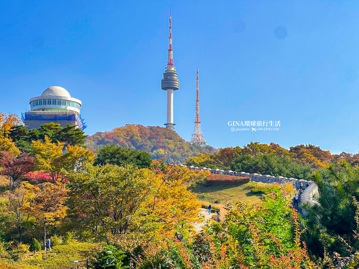 【首爾必去景點2025】南山首爾塔 白凡廣場公園 秋天超美！白凡廣場公園交通及地址 @GINA環球旅行生活