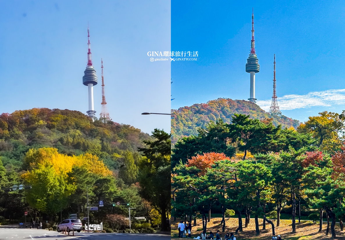【首爾必去景點2025】南山首爾塔 白凡廣場公園 秋天超美！白凡廣場公園交通及地址 @GINA環球旅行生活