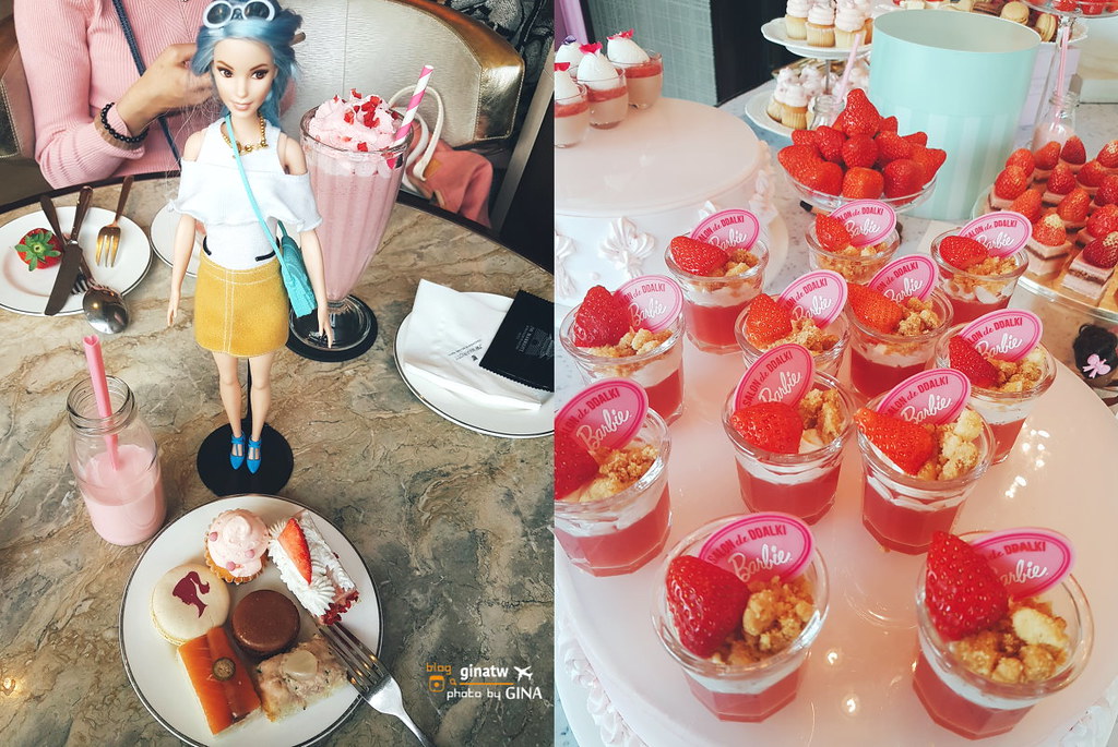 【東大門甜點】JW萬豪飯店下午茶｜韓國草莓｜芭比娃娃控請注意！ @GINA環球旅行生活