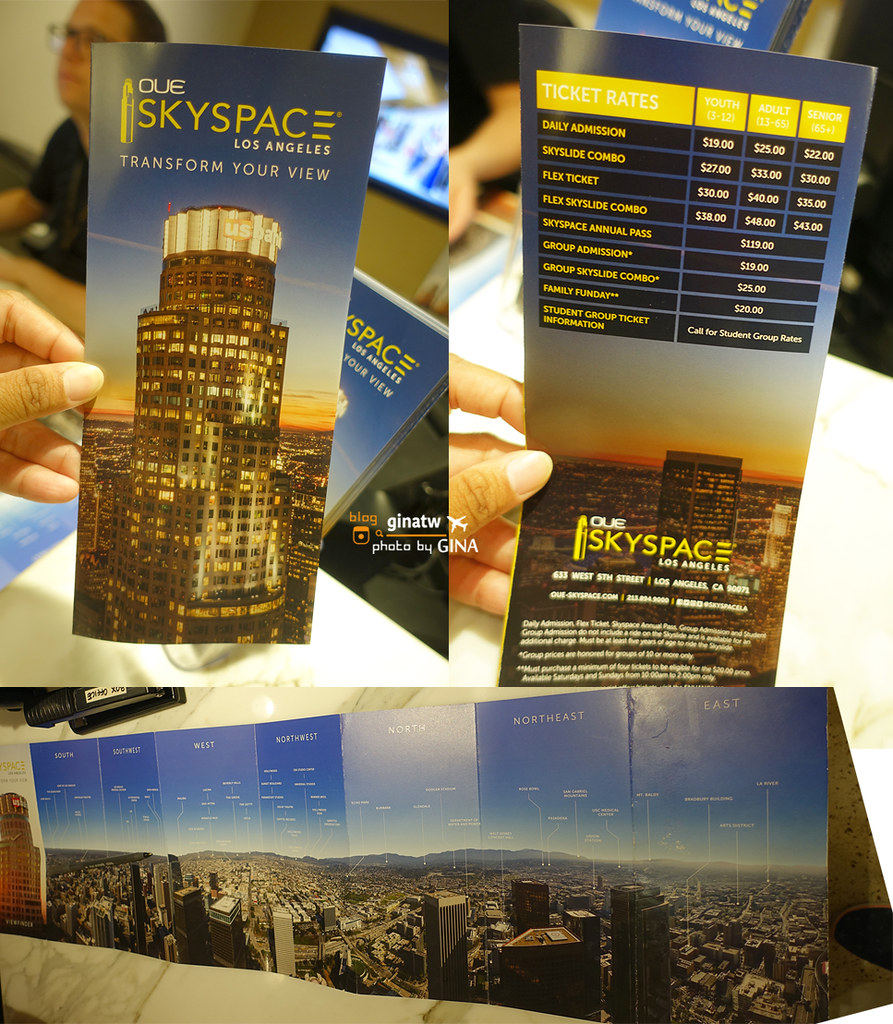 【2023洛杉磯自由行】 Oue Skyspace線上門票｜天空透明溜滑梯｜聯邦銀行大廈U.S. Bank Tower+  LA市區景觀台景點 @GINA環球旅行生活