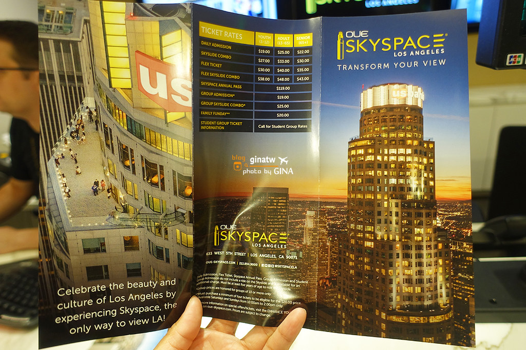 【洛杉磯自由行】2021 Oue Skyspace線上門票｜天空透明溜滑梯｜聯邦銀行大廈U.S. Bank Tower+  LA市區景觀台景點 @GINA環球旅行生活