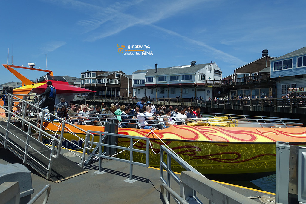 【2021舊金山玩樂景點】Rocket Boat飛耀快艇推薦超刺激｜遊覽舊金山灣（San Francisco Bay）+39號碼頭（Pier 39）好吃冰淇淋（Dreyer&#8217;s Waffle Cones） @GINA環球旅行生活